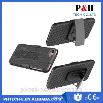 Newest fashion grass texture factory manufacturing waterproof wholesale cell phone case with belt clip and stand